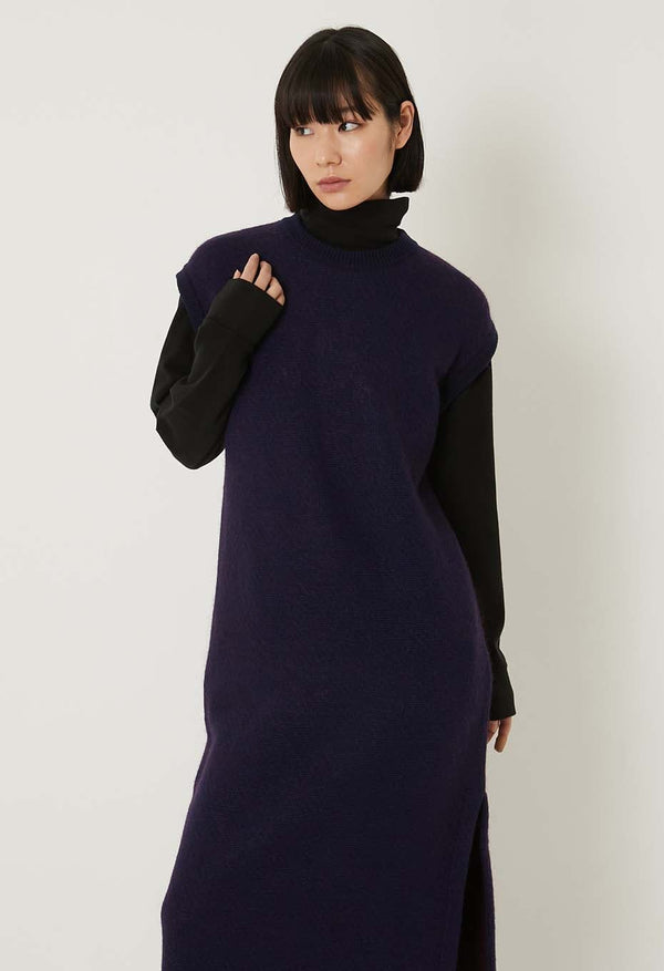 【 BLUE BLUE JAPAN 】インディゴミックス ウールニットワンピース / Indigo