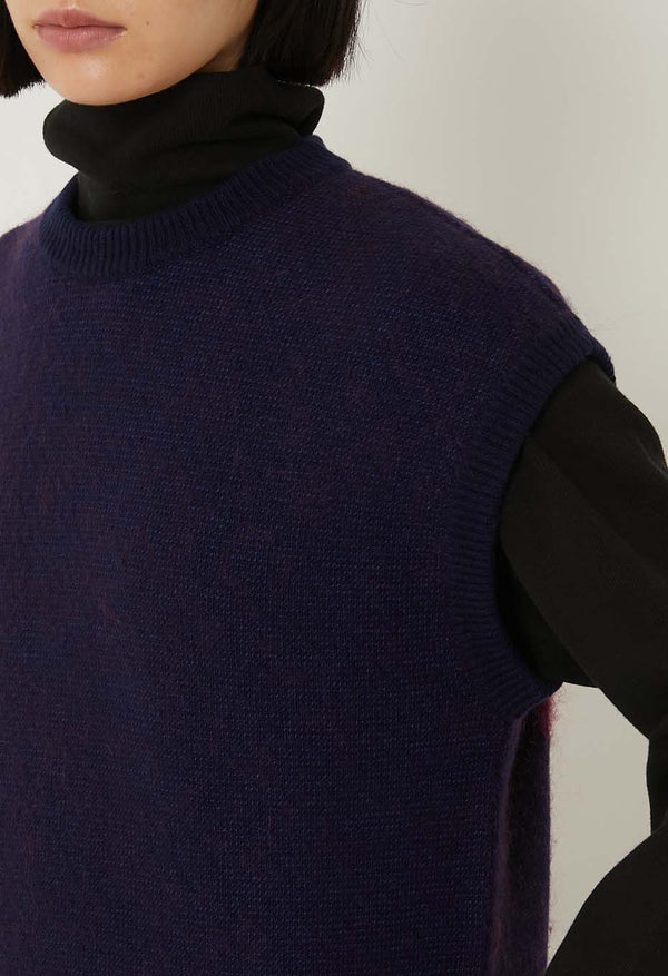 【 BLUE BLUE JAPAN 】インディゴミックス ウールニットワンピース / Indigo