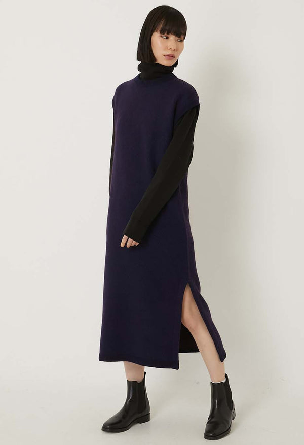 【 BLUE BLUE JAPAN 】インディゴミックス ウールニットワンピース / Indigo