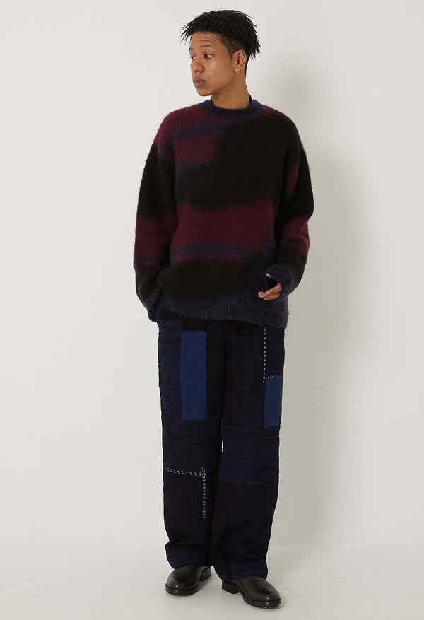 【 BLUE BLUE JAPAN 】シャギーグラデーション プルオーバーニット / Dark Navy