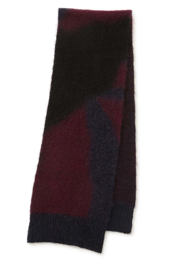 【 BLUE BLUE JAPAN 】シャギーグラデーション ニットマフラー / Dark Navy