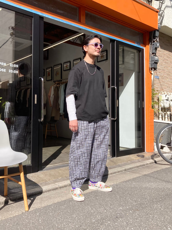 【m's braque】NEW HAREM PANTS / Navy & White