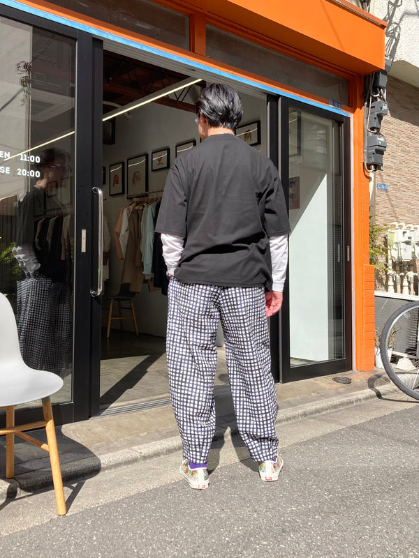 【m's braque】NEW HAREM PANTS / Navy & White