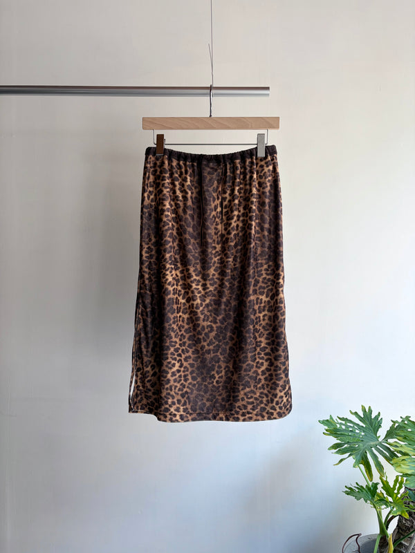 【 RhodolirioN 】PENCIL SKIRT - LEOPARD PRINT VELVET - / Leopard