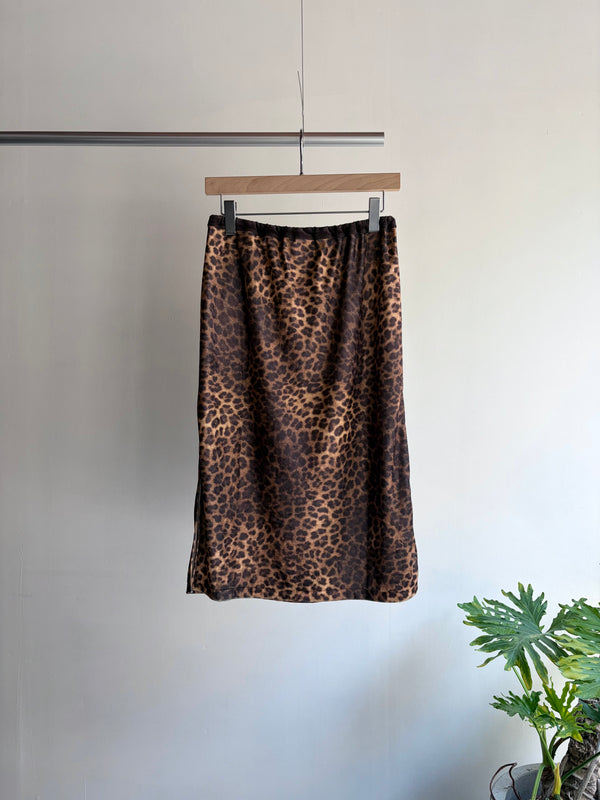 【 RhodolirioN 】PENCIL SKIRT - LEOPARD PRINT VELVET - / Leopard