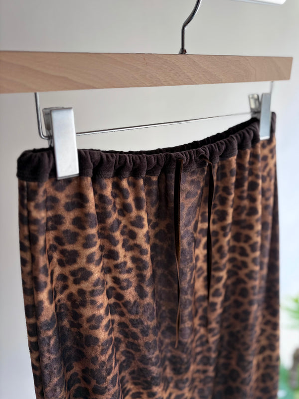 【 RhodolirioN 】PENCIL SKIRT - LEOPARD PRINT VELVET - / Leopard