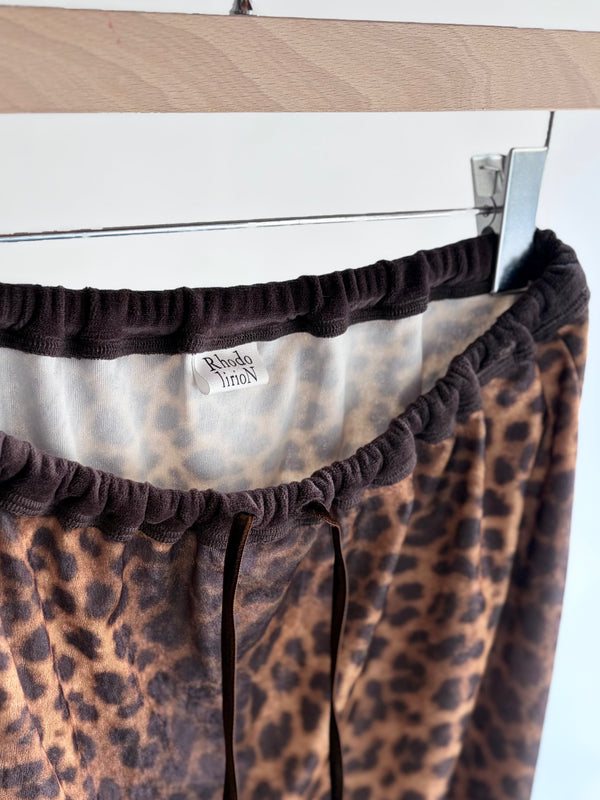 【 RhodolirioN 】PENCIL SKIRT - LEOPARD PRINT VELVET - / Leopard