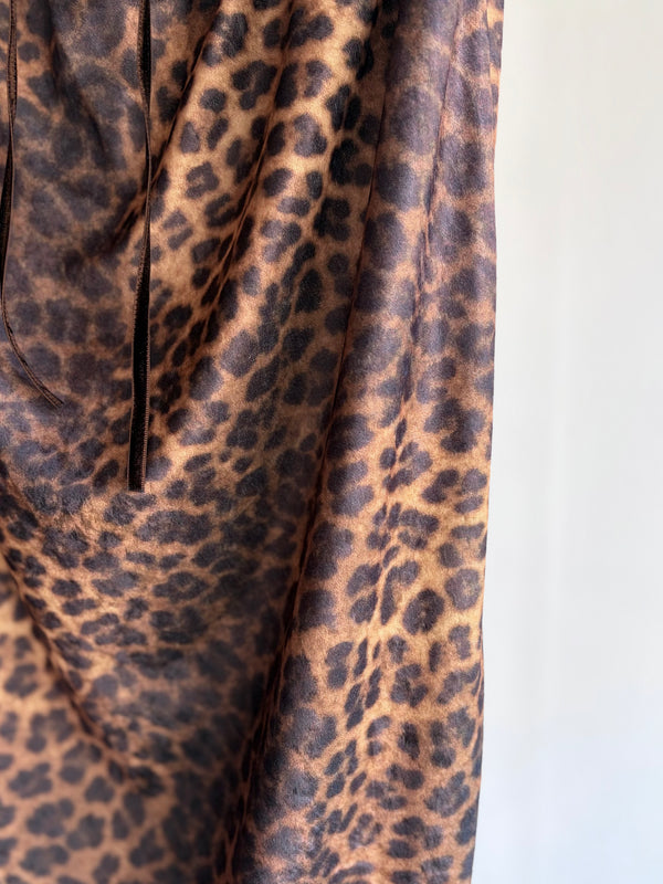 【 RhodolirioN 】PENCIL SKIRT - LEOPARD PRINT VELVET - / Leopard