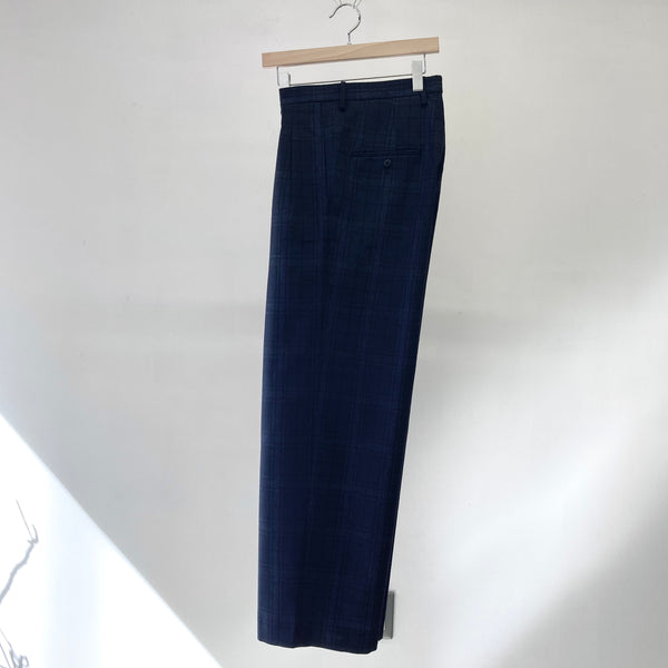 m's braque】TUCKED BAGGY PANTS / Navy Check – TOKIS m's braque】TUCKED BAGGY PANTS / Navy Check – TOKIS
