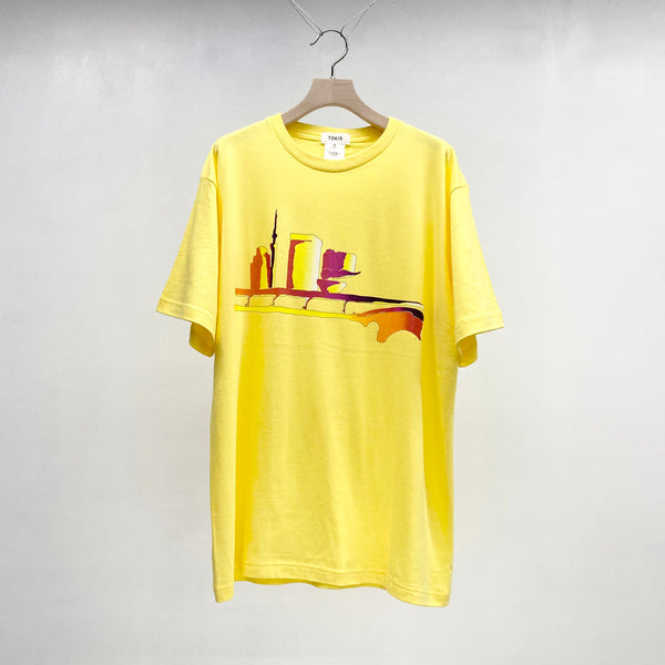 【TOKIS】PRINTED CREW NECK T-SHIRT / Yellow
