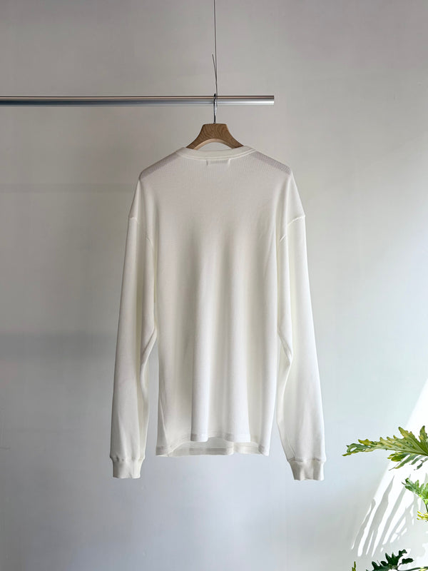 【 HOMMENA 】FIRST AID HENLY NECK TEE / Off White