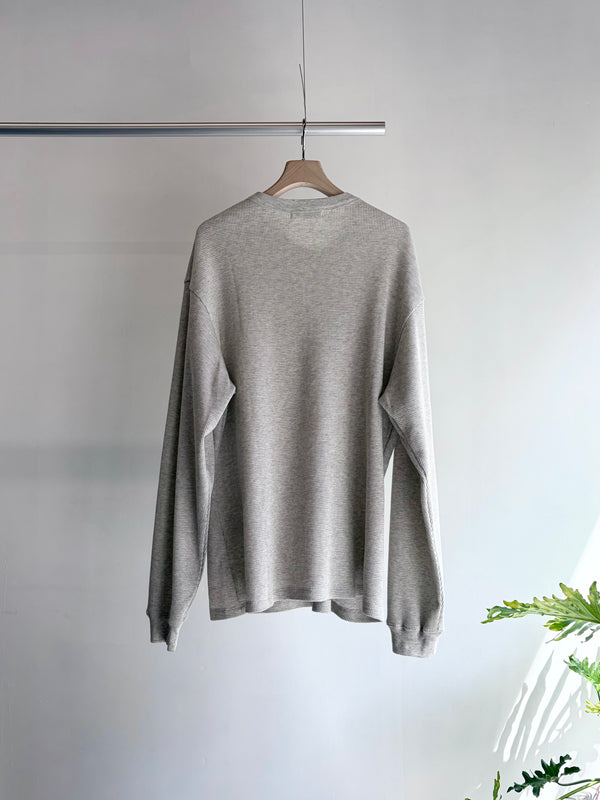 【 HOMMENA 】FIRST AID HENLY NECK TEE / Gray