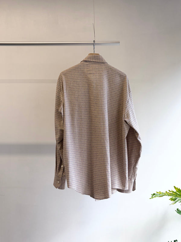 【 HOMMENA 】UNDONE SHIRT / White Check