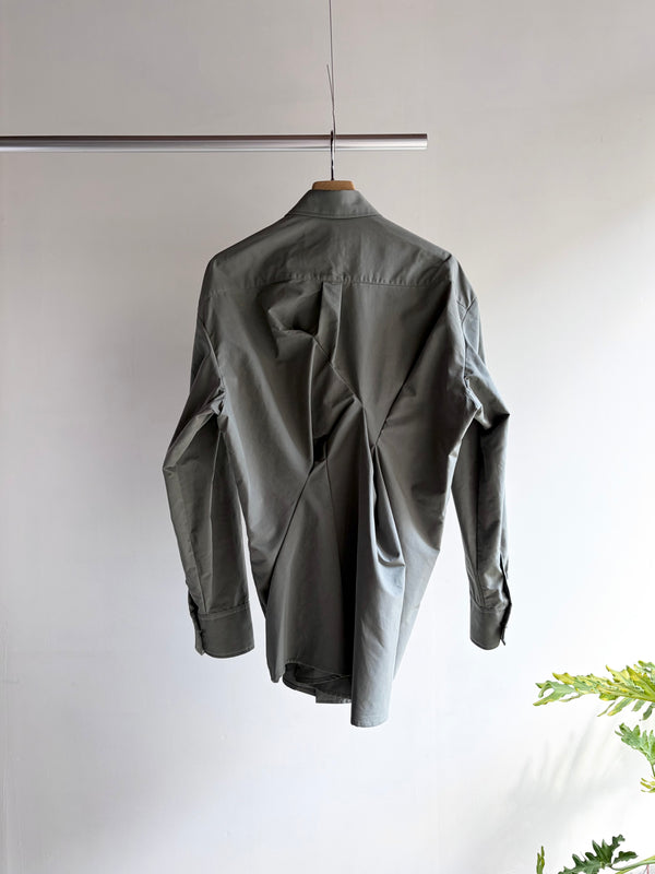 【 HOMMENA 】CRUMPED SHIRT / Green