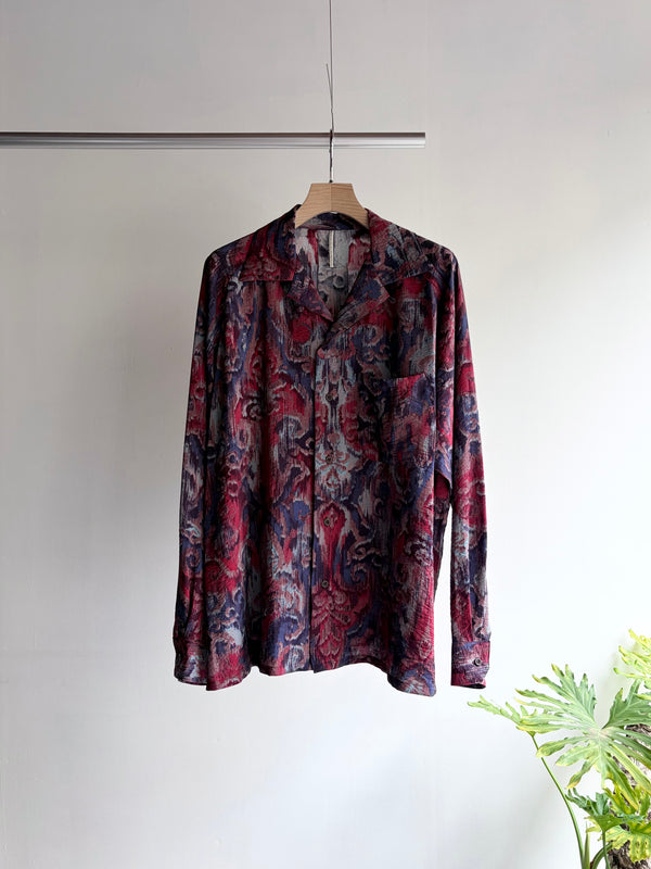 【m's braque】LONG SLEEVE ALOHA SHIRT / Smoked Paisley