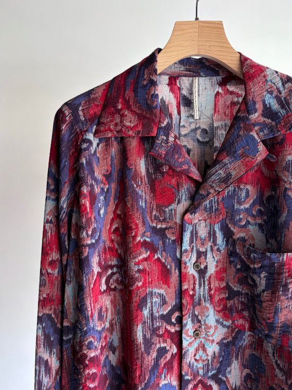 【m's braque】LONG SLEEVE ALOHA SHIRT / Smoked Paisley