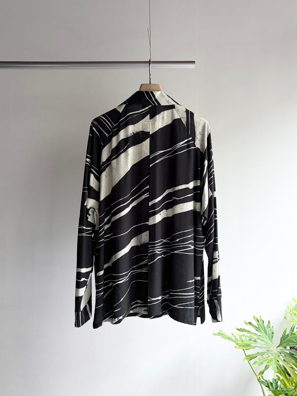 【m's braque】LONG SLEEVE ALOHA SHIRT / Brushstroke