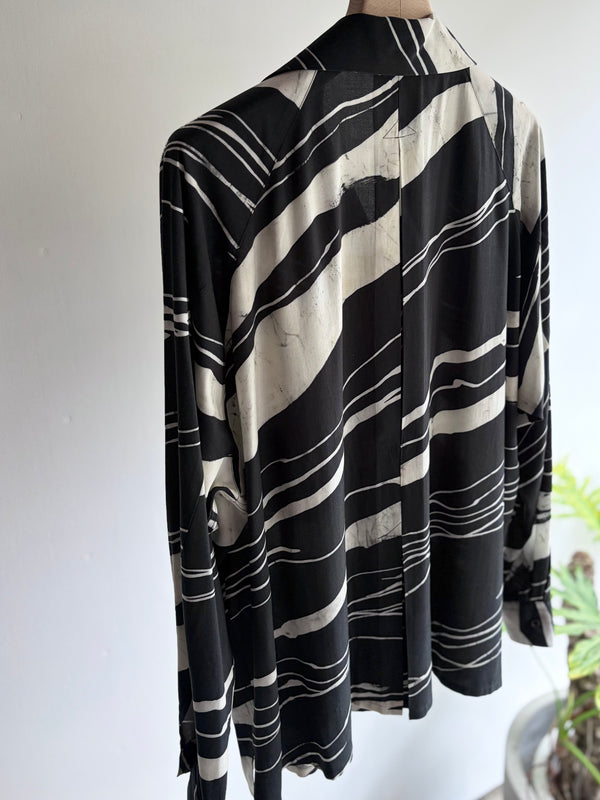 【m's braque】LONG SLEEVE ALOHA SHIRT / Brushstroke