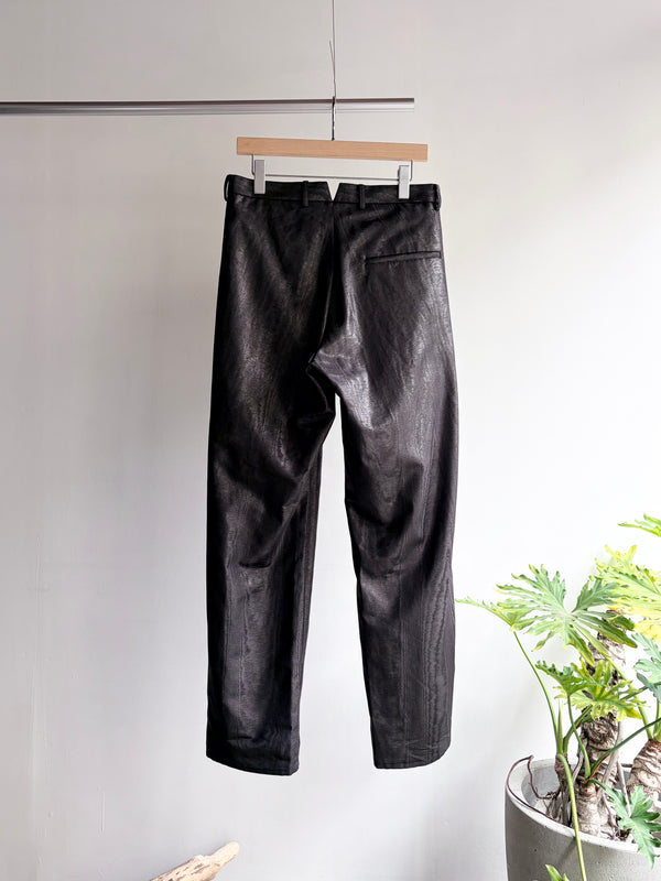 【m's braque】BACK SIDE TUCK BALLOON PANTS / Black Moire