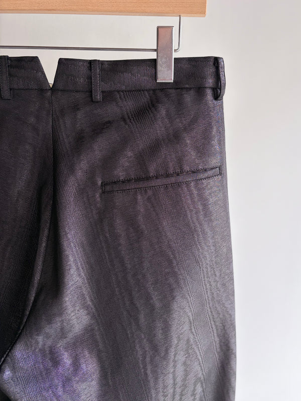 【m's braque】BACK SIDE TUCK BALLOON PANTS / Black Moire