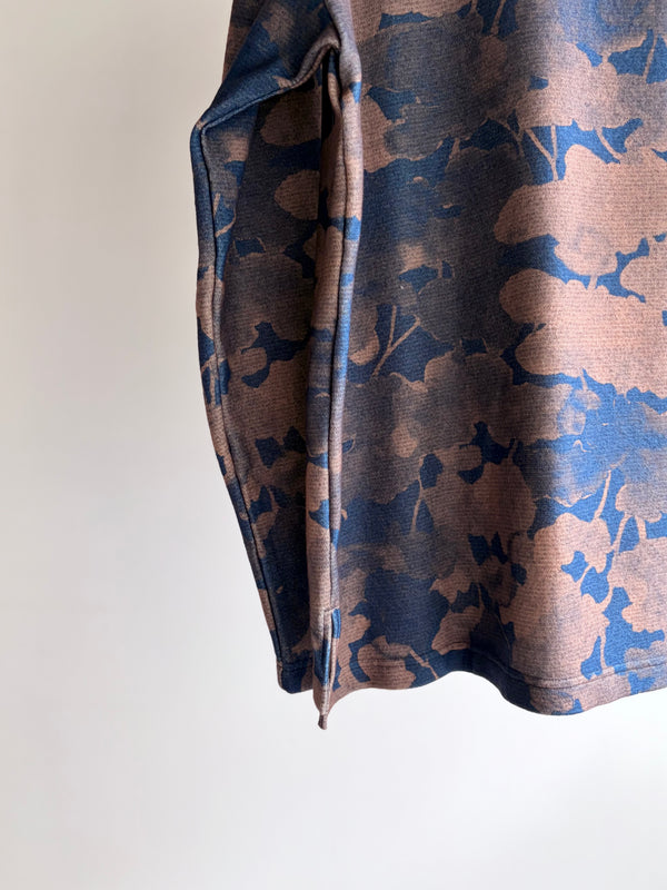 【m's braque】HIGH NECK LONG SLEEVE PULLOVER / Sumi Floral Camo