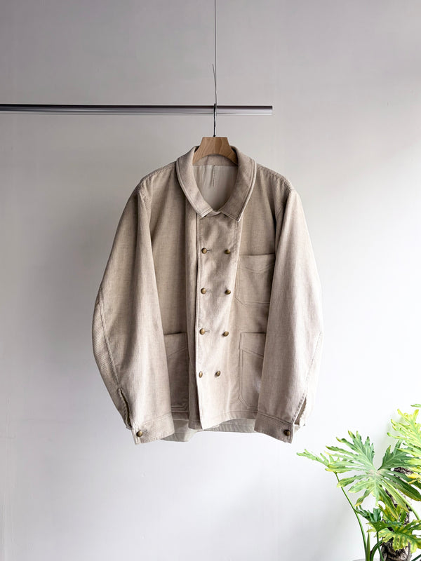 【m's braque】DOUBLE BREASTED COVERALL / Ivory
