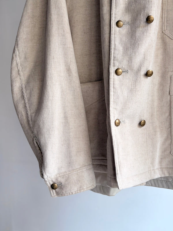 【m's braque】DOUBLE BREASTED COVERALL / Ivory