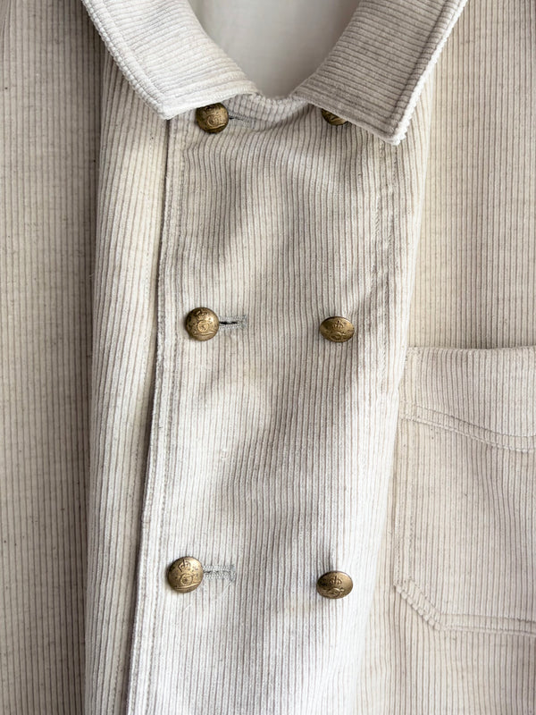 【m's braque】DOUBLE BREASTED COVERALL / Ivory
