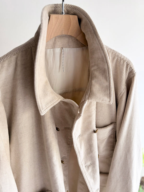 【m's braque】DOUBLE BREASTED COVERALL / Ivory