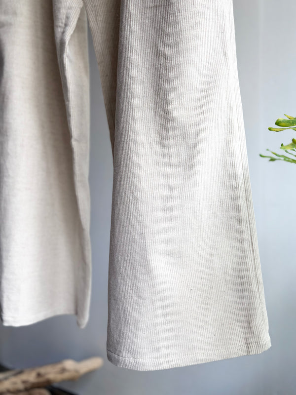 【m's braque】GATHERD WAIST WIDE PANTS / Ivory