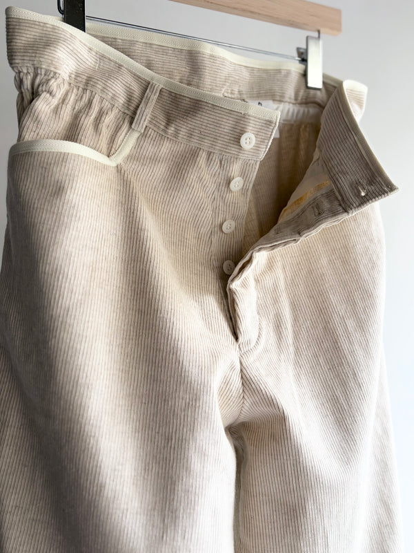 【m's braque】GATHERD WAIST WIDE PANTS / Ivory