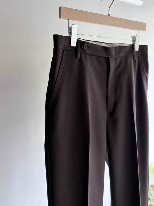 【m's braque】FLARE PANTS / Dark Brown