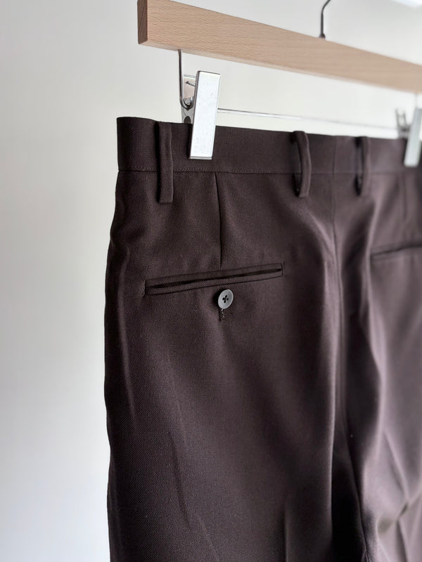 【m's braque】FLARE PANTS / Dark Brown