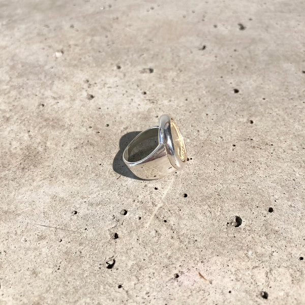 【END CUSTOM JEWELLERS】CHARLES RING (OVAL) / Silver × Gold