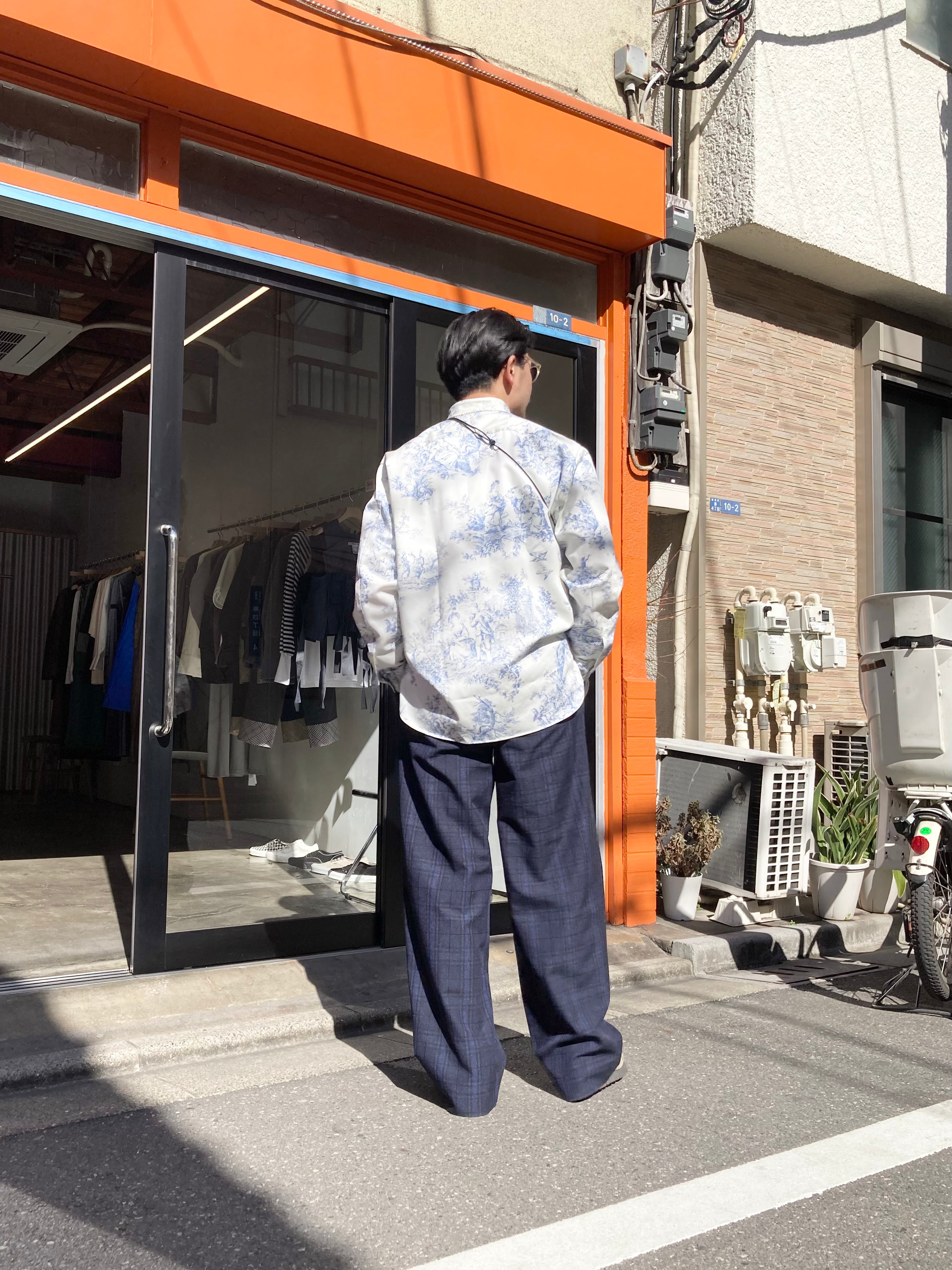 m's braque】TUCKED BAGGY PANTS / Navy Check – TOKIS m's braque】TUCKED BAGGY PANTS / Navy Check – TOKIS