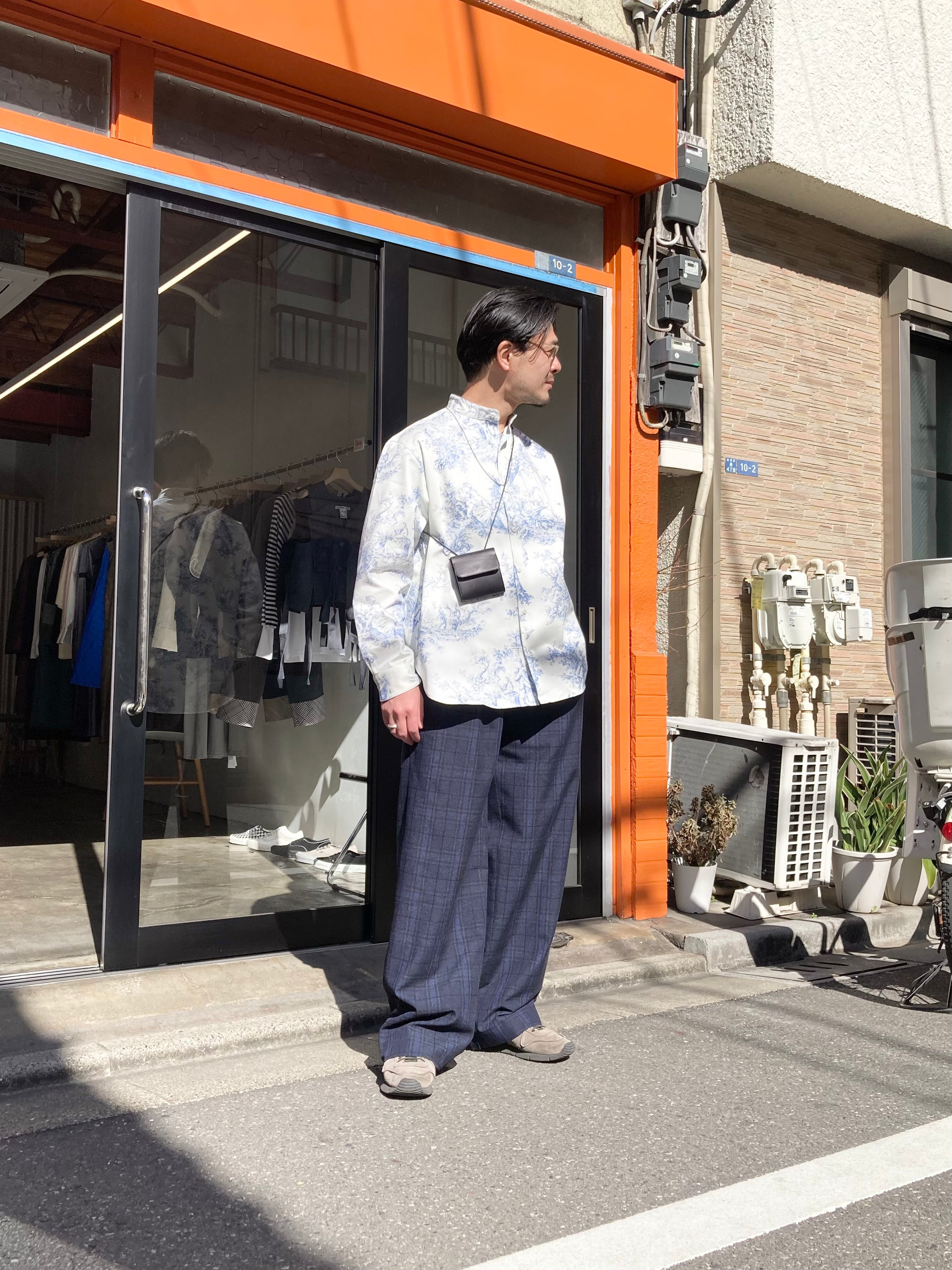 m's braque】TUCKED BAGGY PANTS / Navy Check – TOKIS m's braque】TUCKED BAGGY PANTS / Navy Check – TOKIS