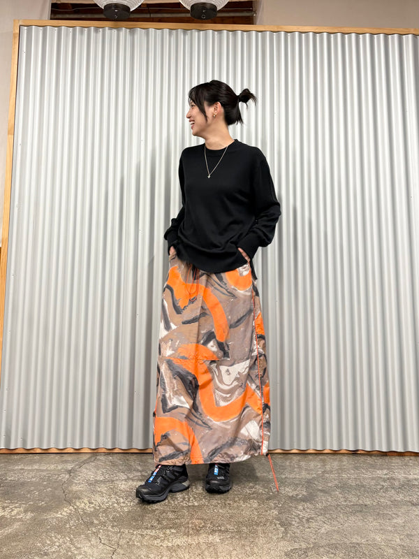 【 KOOKABURRA 】DRAWSTRING SKIRT / Orange