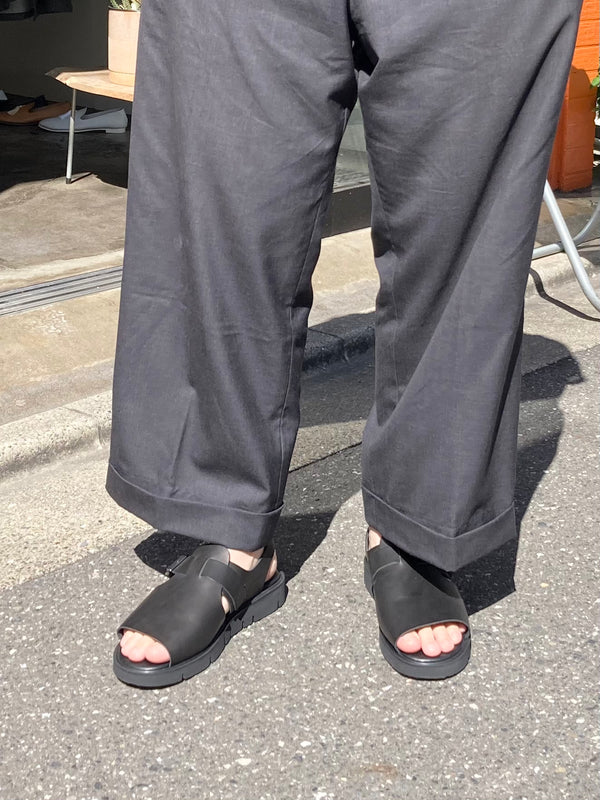 foot the coacher / フットザコーチャー】OPEN TOE SANDALS / Black foot the coacher / フットザコーチャー】OPEN TOE SANDALS / Black