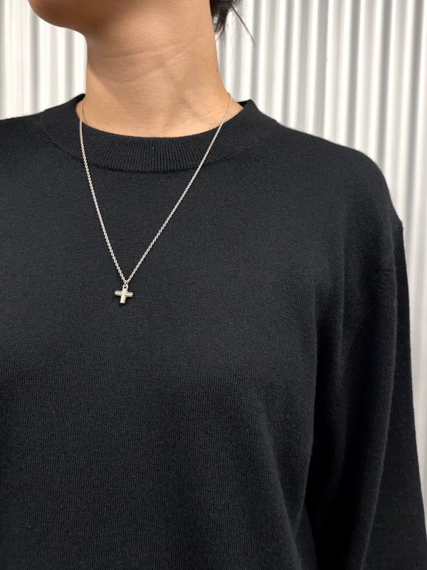 【END CUSTOM JEWELLERS】CROSS-HEAD NECKLACE S / Silver