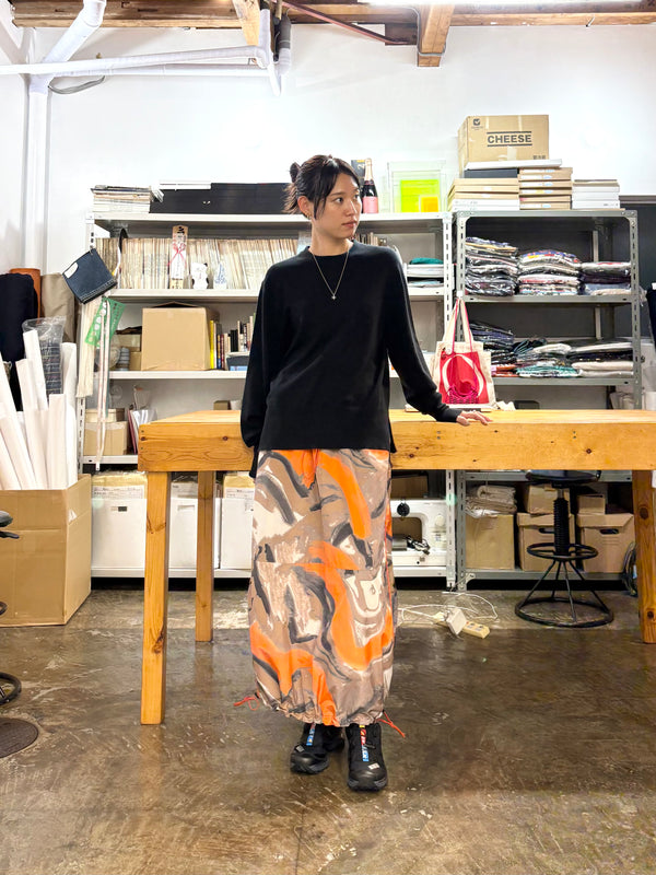 【 KOOKABURRA 】DRAWSTRING SKIRT / Orange