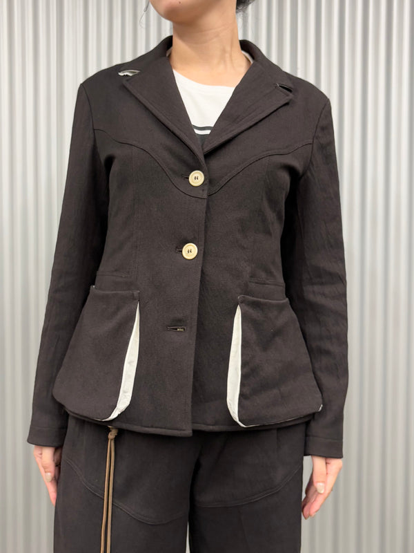 【 BALIA / バーリア 】SHAPED SHORT JACKET / Black