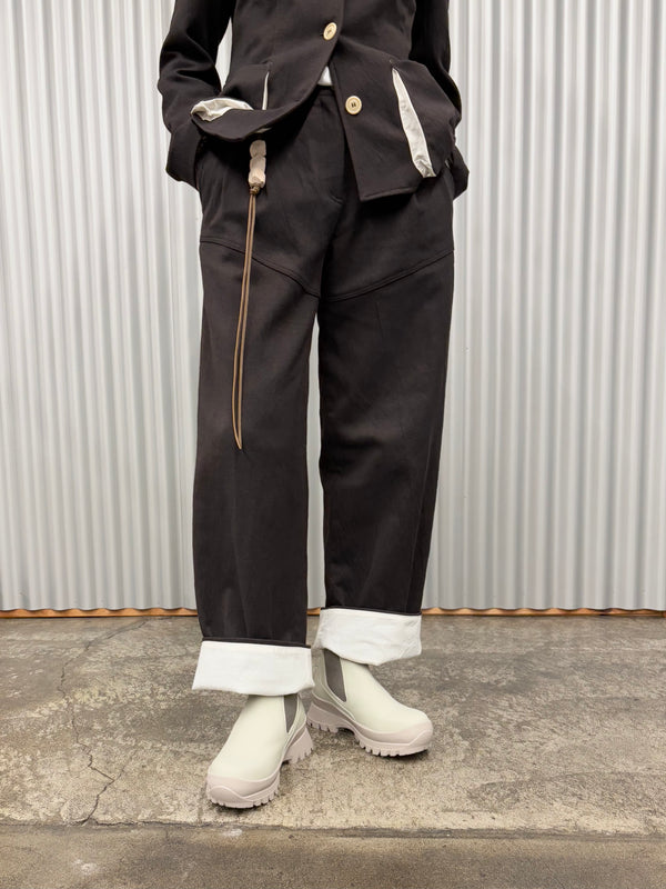 【hobo】GEOMETRIC WOOD BEADS KEY RING - with BRASS - / Brown