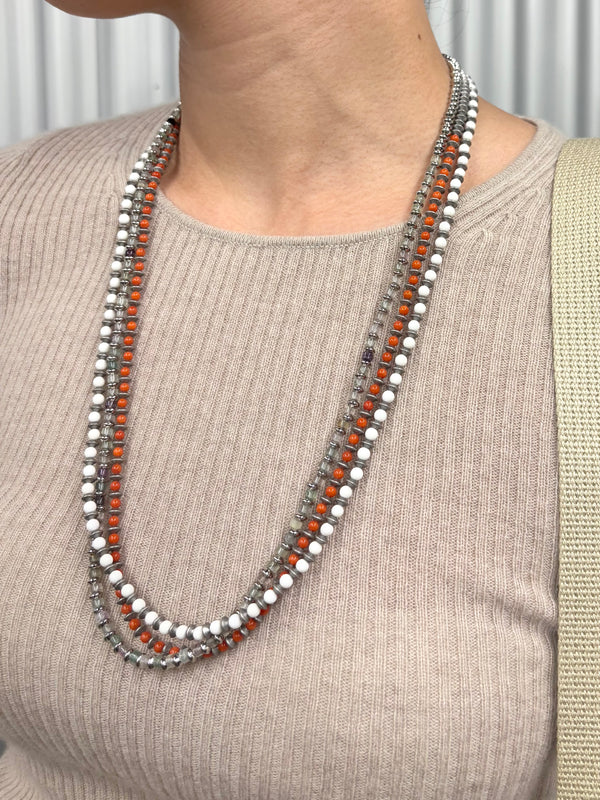 【hobo】BEADS NECKLACE STONE / Green