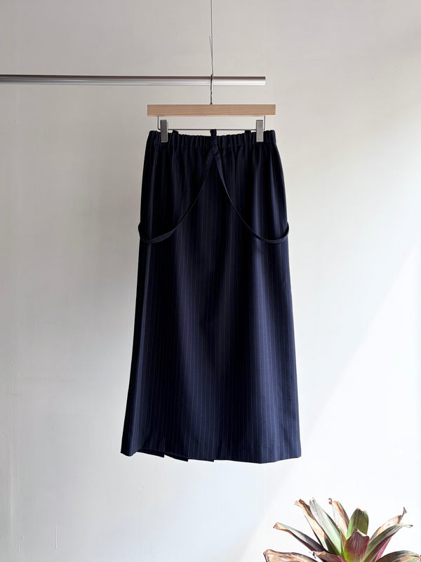 【 RhodolirioN 】SUSPENDER KILT - GABARDINE - / Navy Stripe