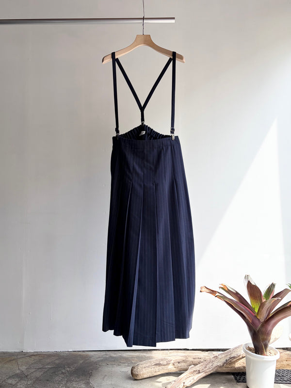 【 RhodolirioN 】SUSPENDER KILT - GABARDINE - / Navy Stripe