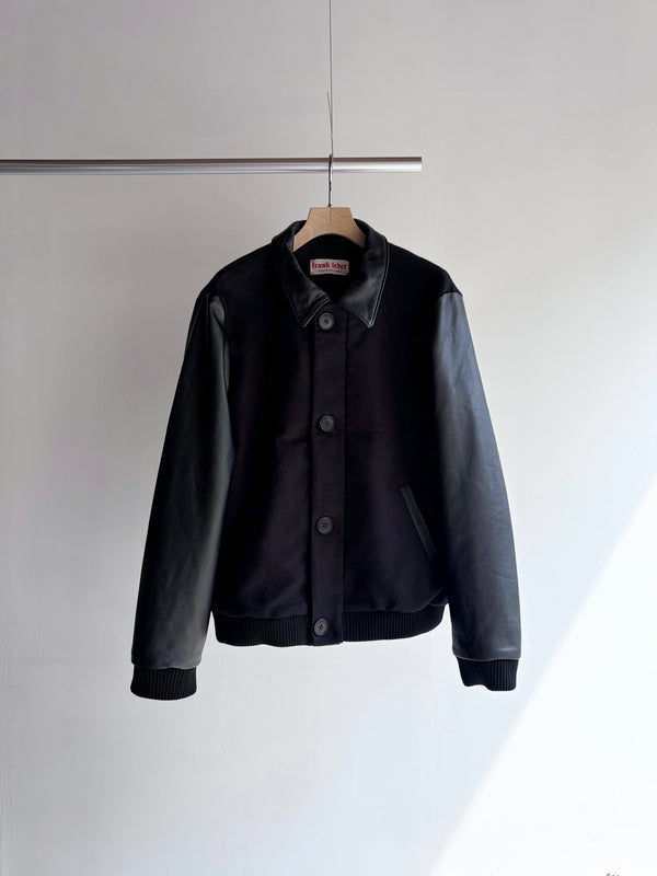 【frank leder / フランクリーダー】DEUTSCHLEDER BOMBER JACKET - WITH LEATHER -  / Black