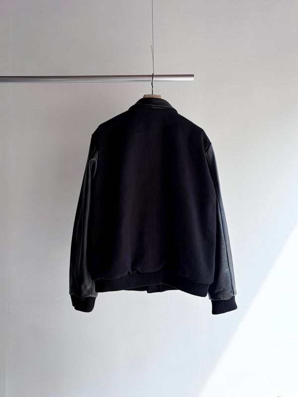 【frank leder / フランクリーダー】DEUTSCHLEDER BOMBER JACKET - WITH LEATHER -  / Black