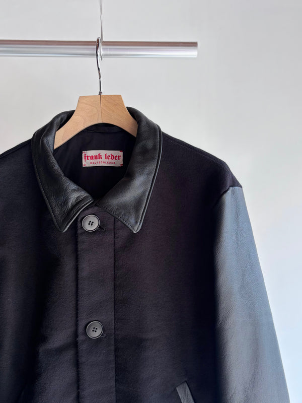 【frank leder / フランクリーダー】DEUTSCHLEDER BOMBER JACKET - WITH LEATHER -  / Black
