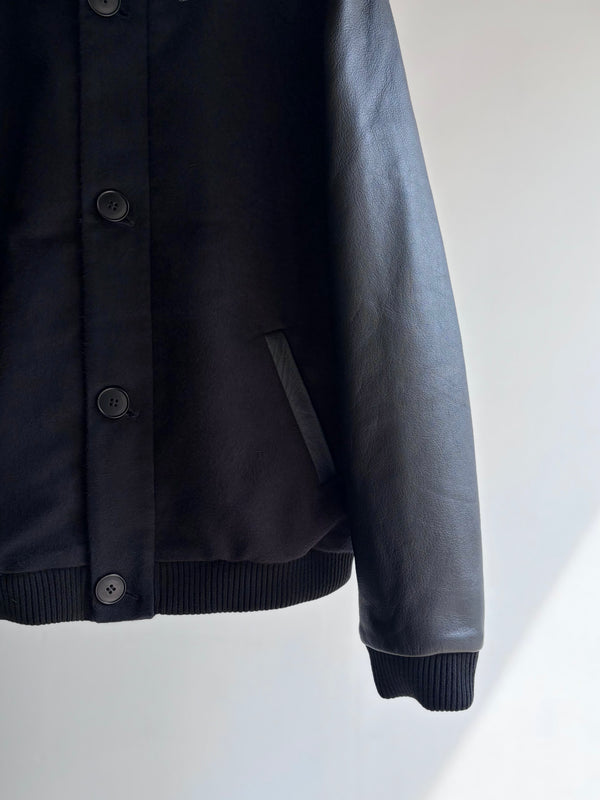 【frank leder / フランクリーダー】DEUTSCHLEDER BOMBER JACKET - WITH LEATHER -  / Black