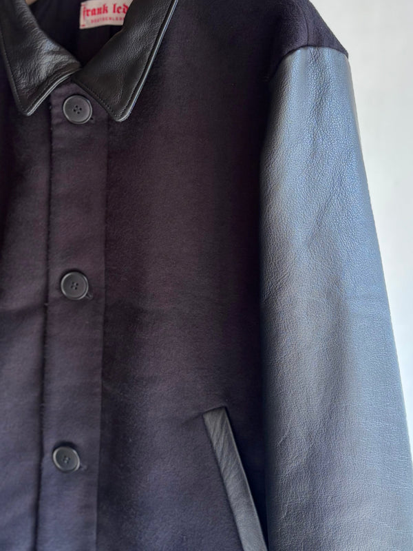 【frank leder / フランクリーダー】DEUTSCHLEDER BOMBER JACKET - WITH LEATHER -  / Black